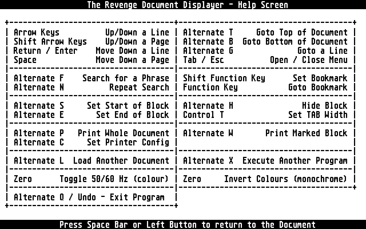 Revenge Document Displayer (The) atari screenshot